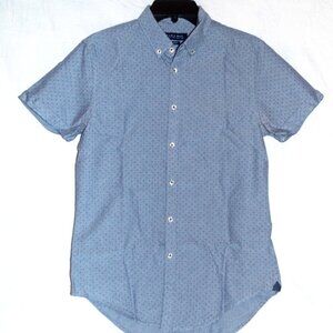 Zara Men’s Medium Slim Fit Short Sleeve Button-Down Shirt